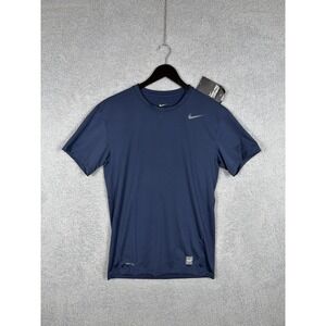 NWT Nike Pro Combat T-Shirt Mens 2XL Navy Blue Dri Fit Short Sleeve 336712-419